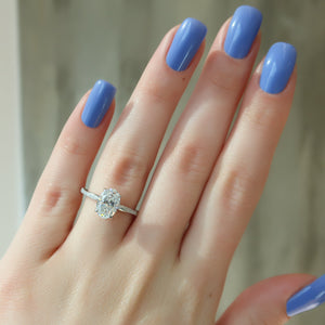 The Stacey Set With A 2 Carat Oval Lab Diamond