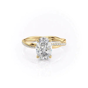 The Stacey Set With A 1.5 Carat Oval Lab Diamond