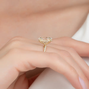 The Stacey Set With A 1 Carat Oval Lab Diamond