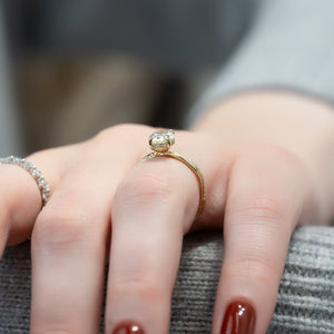 The Stacey Set With A 1 Carat Oval Lab Diamond