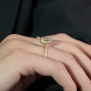 The Stacey Set With A 1 Carat Oval Lab Diamond