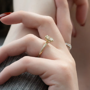 The Stacey Set With A 1 Carat Oval Lab Diamond