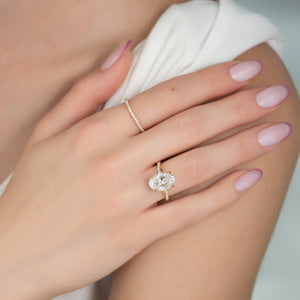 The Stacey Set With A 1 Carat Oval Lab Diamond