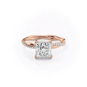 The Stacey Set With A 4 Carat Princess Moissanite