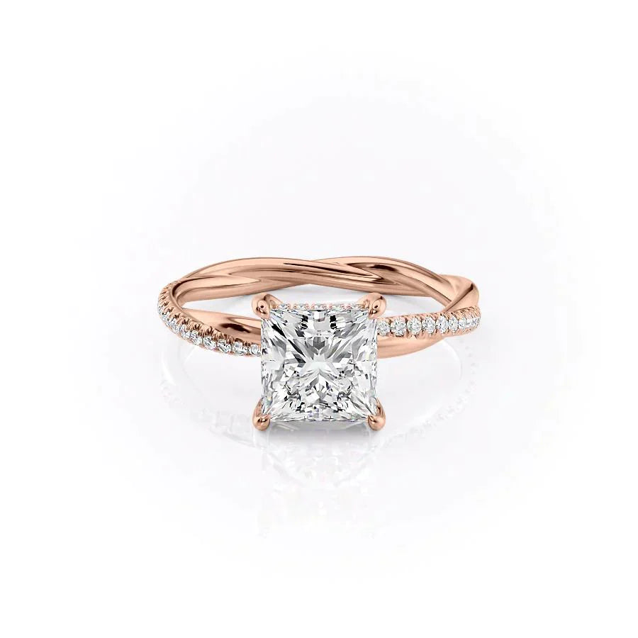 The Stacey Set With A 5 Carat Princess Moissanite