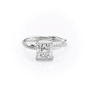 The Stacey Set With A 1 Carat Princess Moissanite