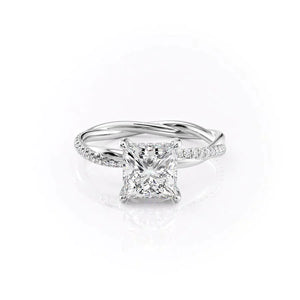 The Stacey Set With A 2.5 Carat Princess Lab Diamond