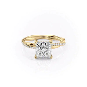 The Stacey Set With A 4.5 Carat Princess Moissanite