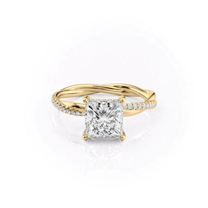 The Stacey Set With A 2 Carat Princess Lab Diamond