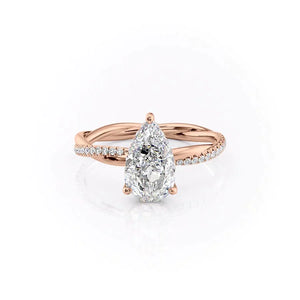 The Stacey Set With A 3.5 Carat Pear Moissanite