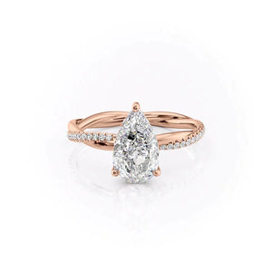 The Stacey Set With A 2 Carat Pear Lab Diamond