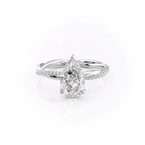 The Stacey Set With A 2.5 Carat Pear Lab Diamond