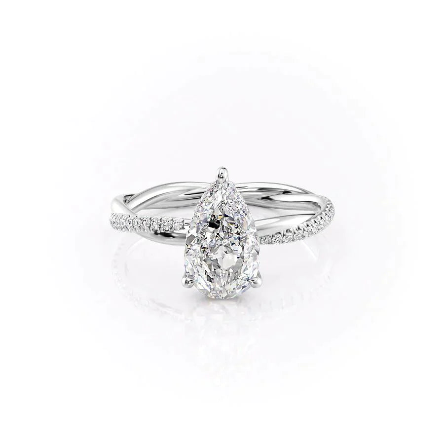 The Stacey Set With A 1 Carat Pear Lab Diamond