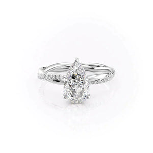 The Stacey Set With A 4.5 Carat Pear Moissanite