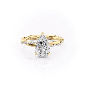 The Stacey Set With A 1 Carat Pear Lab Diamond