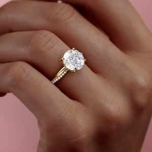 The Stacey Set With A 3.5 Carat Round Moissanite