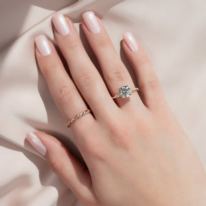 The Stacey Set With A 2 Carat Round Lab Diamond