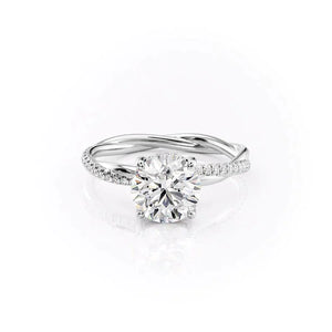 The Stacey Set With A 2 Carat Round Lab Diamond