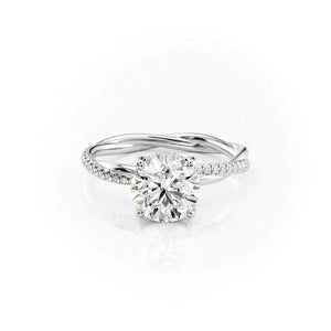 The Stacey Set With A 3 Carat Round Moissanite