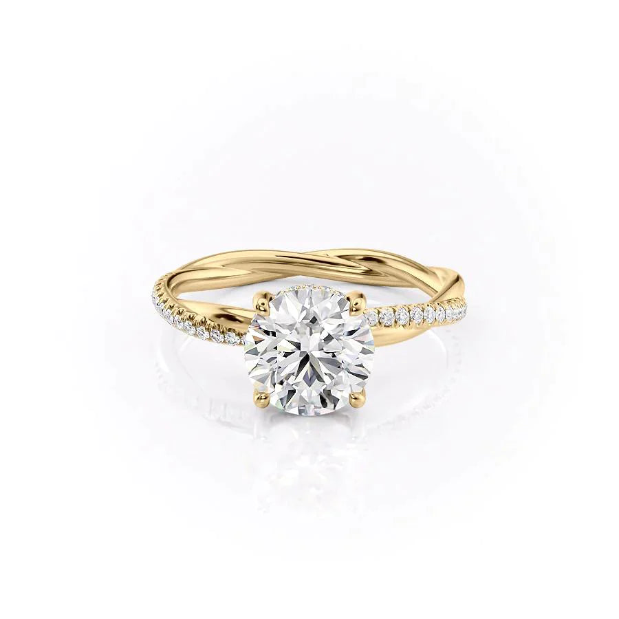The Stacey Set With A 2.5 Carat Round Lab Diamond