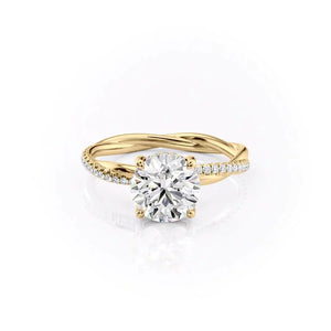 The Stacey Set With A 2.5 Carat Round Lab Diamond