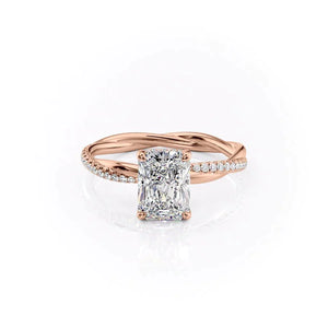The Stacey Set With A 1.5 Carat Radiant Lab Diamond