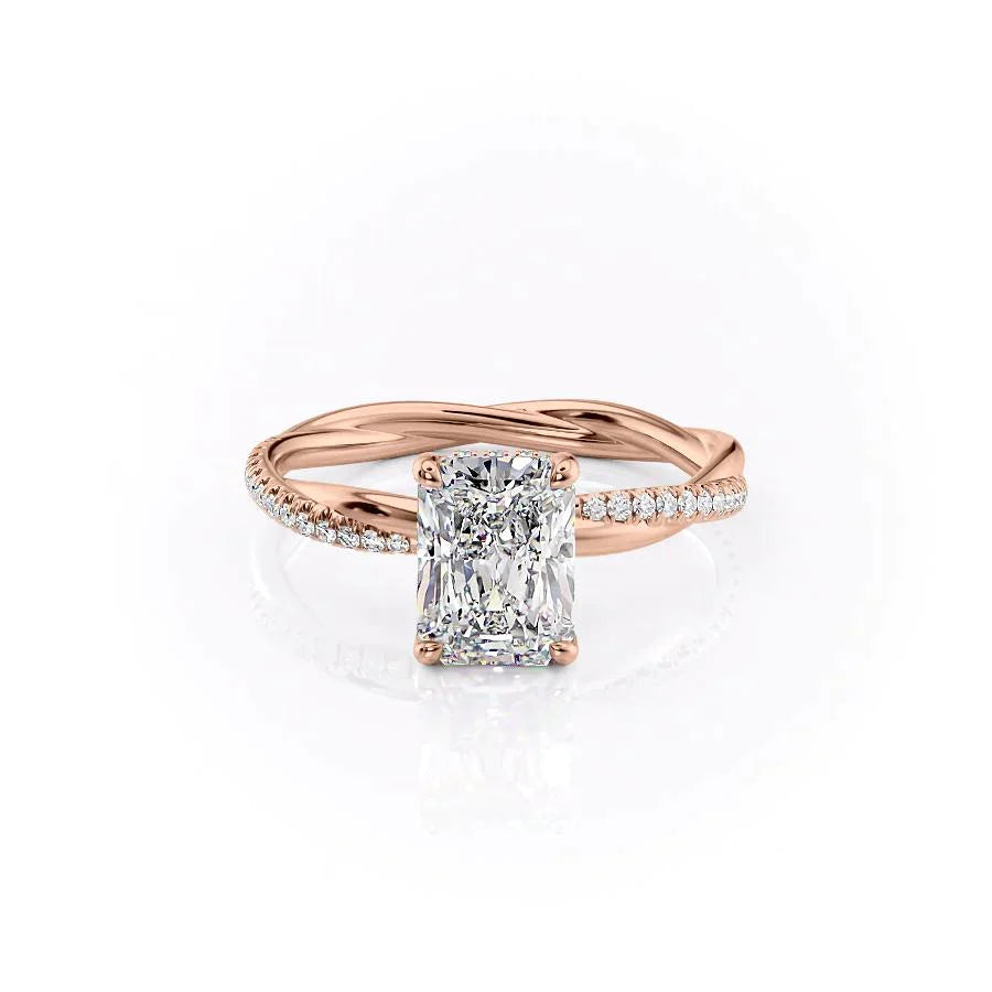 The Stacey Set With A 1 Carat Radiant Lab Diamond