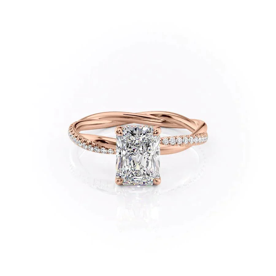The Stacey Set With A 1.5 Carat Radiant Moissanite
