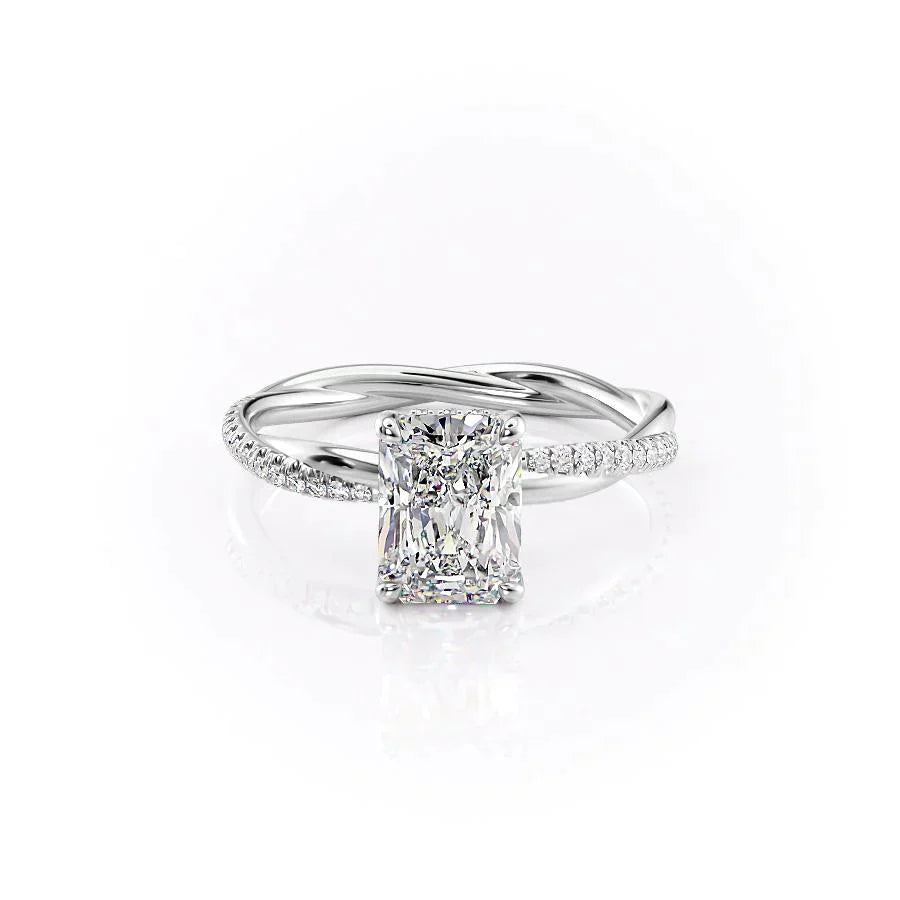 The Stacey Set With A 3 Carat Radiant Moissanite