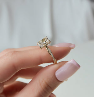 The Stacey Set With A Radiant Lab Diamond