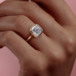 The Charlotte Set With A 2.5 Carat Cushion Lab Diamond