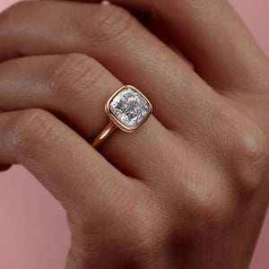 The Charlotte Set With A 2 Carat Cushion Lab Diamond