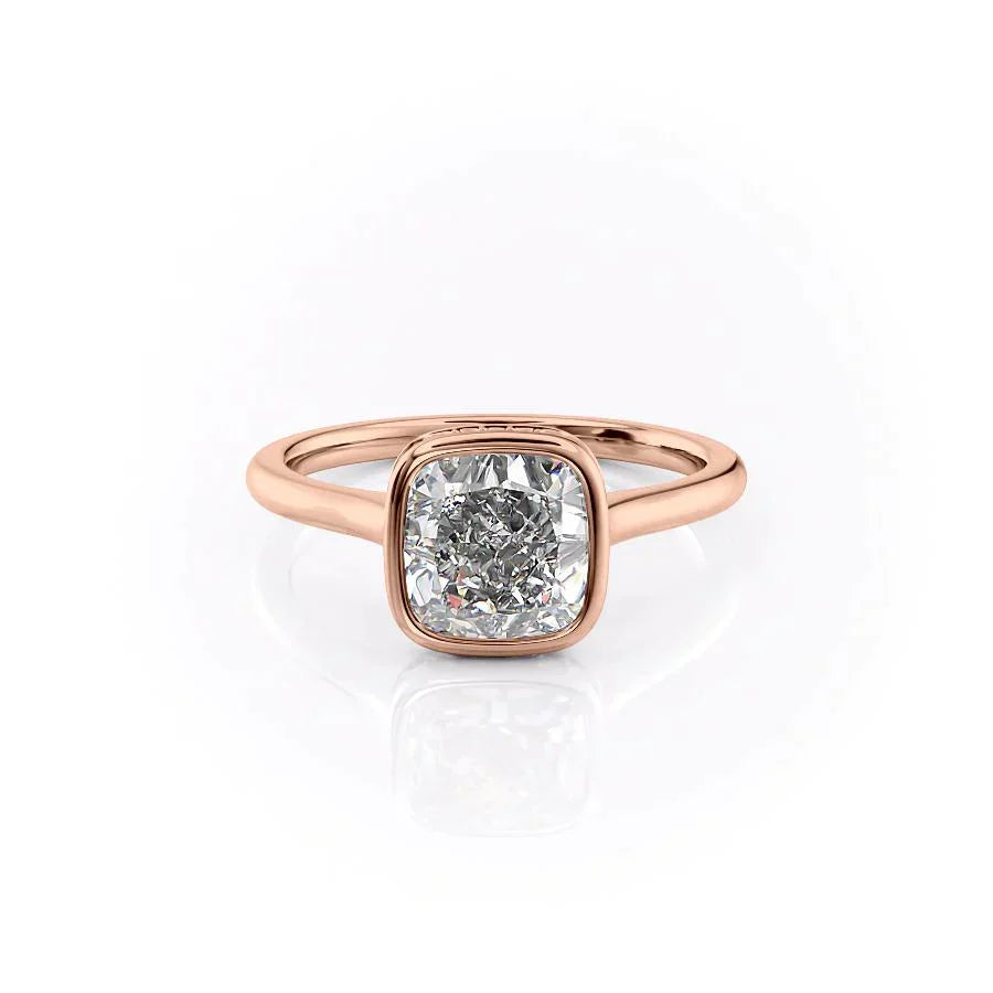 The Charlotte Set With A 2.5 Carat Cushion Lab Diamond