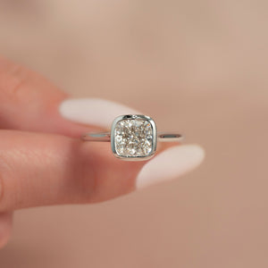 The Charlotte Set With A 1 Carat Cushion Lab Diamond