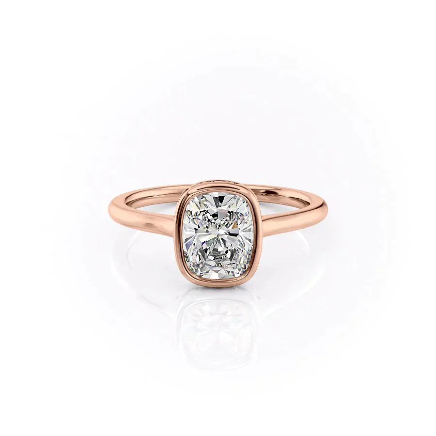 The Charlotte Set With A 3 Carat Elongated Cushion Lab Diamond