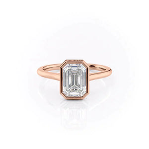 The Charlotte Set With A 1 Carat Emerald Lab Diamond