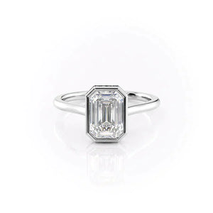 The Charlotte Set With A 2.5 Carat Emerald Lab Diamond