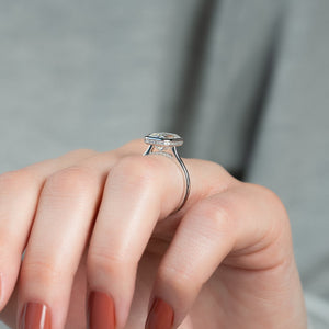 The Charlotte Set With A 2 Carat Emerald Moissanite
