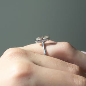 The Charlotte Set With A 2 Carat Emerald Moissanite