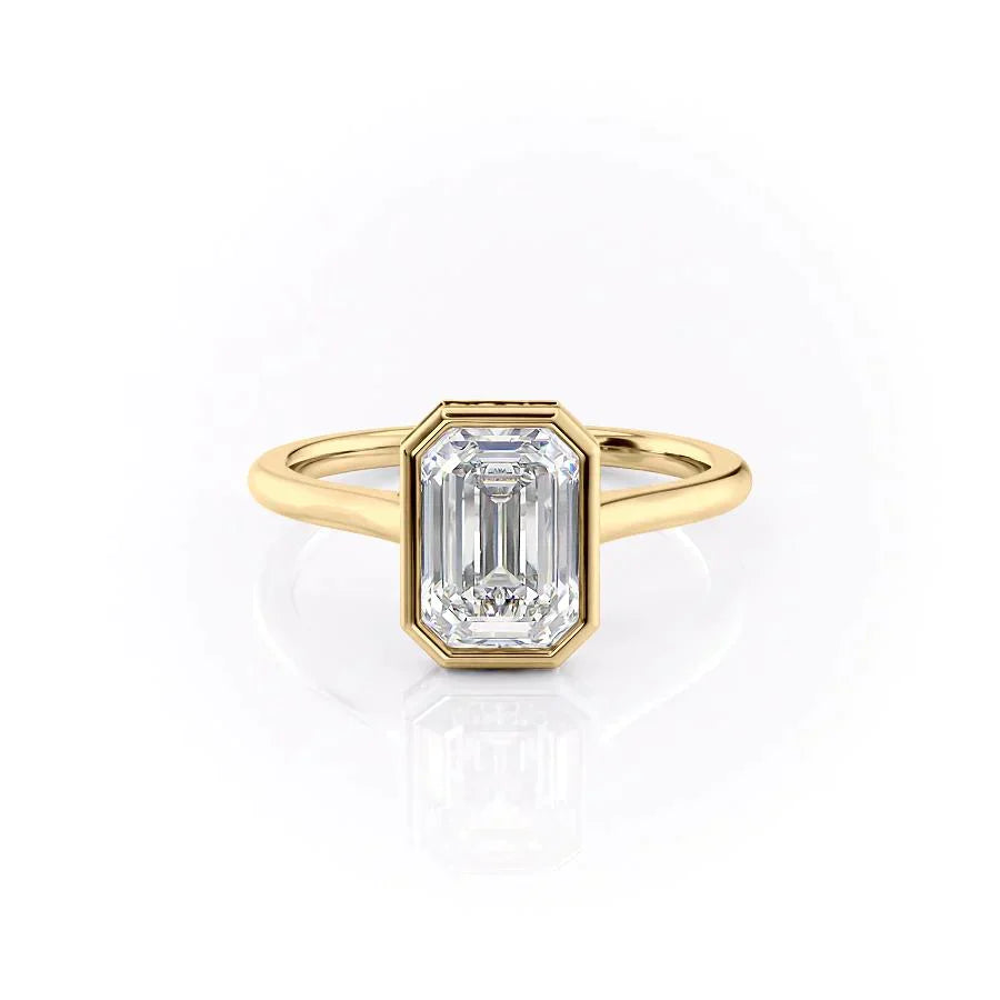 The Charlotte Set With A 5 Carat Emerald Moissanite