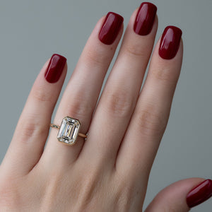 The Charlotte Set With A 1 Carat Emerald Lab Diamond
