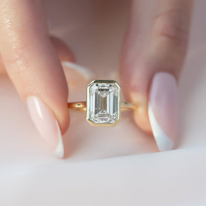 The Charlotte Set With A 1 Carat Emerald Lab Diamond