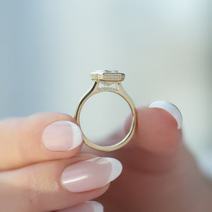 The Charlotte Set With A Emerald Lab Diamond