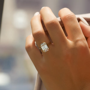 The Charlotte Set With A 1 Carat Emerald Lab Diamond