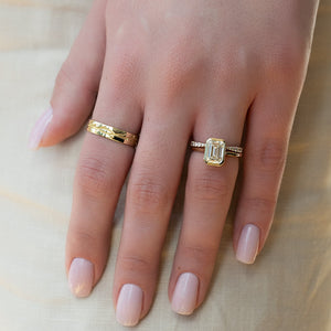 The Charlotte Set With A 1 Carat Emerald Lab Diamond