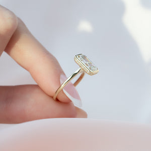 The Charlotte Set With A Emerald Lab Diamond