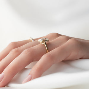 The Charlotte Set With A 1 Carat Emerald Lab Diamond