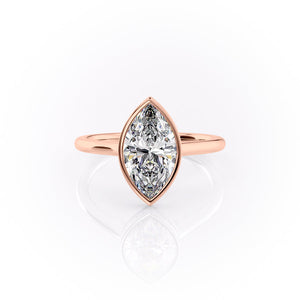 The Charlotte Set With A 1 Carat Marquise Lab Diamond