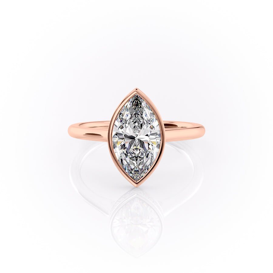 The Charlotte Set With A 2.5 Carat Marquise Lab Diamond