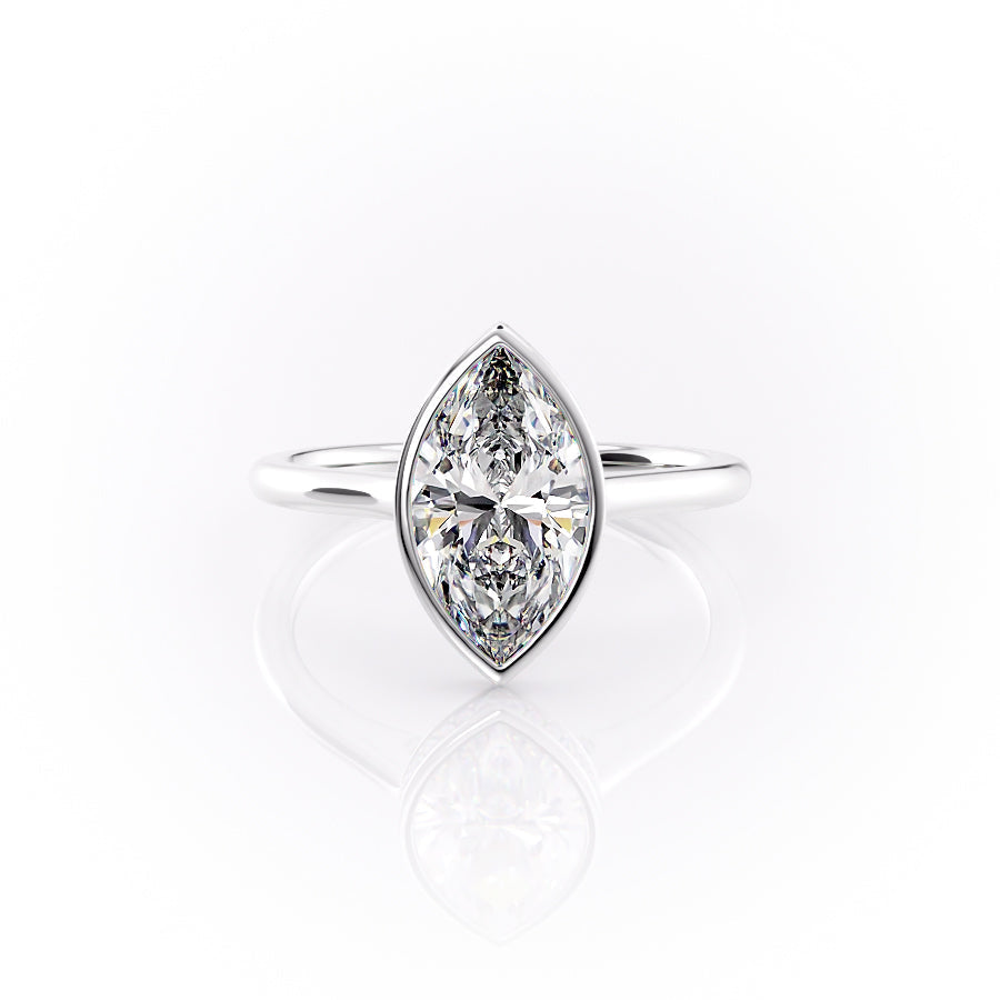The Charlotte Set With A 5 Carat Marquise Moissanite